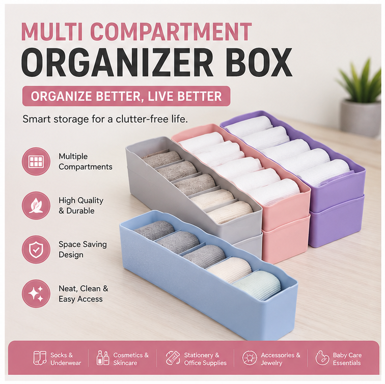 Multi Compartment Organizer Box