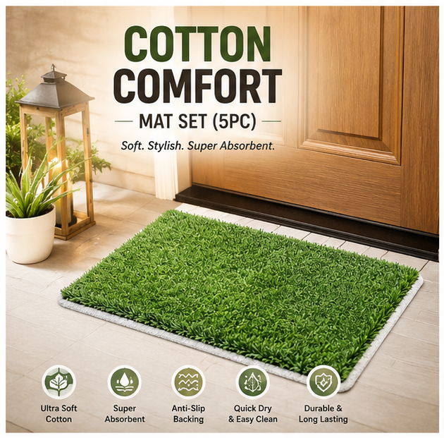 Cotton Comfort Mat Set (5Pc)
