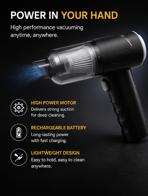AutoClean 3 in 1 Cordless Mini Vacuum