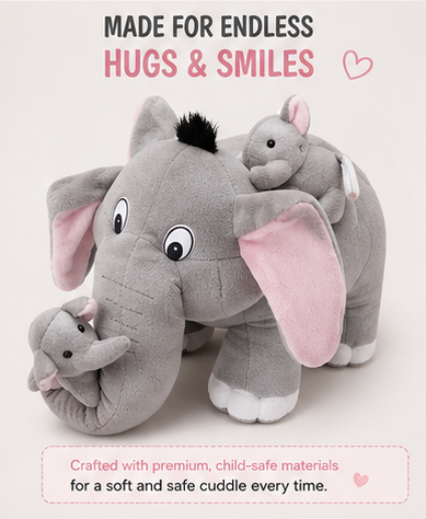 Mama Elephant Trio - Stuffed Animal