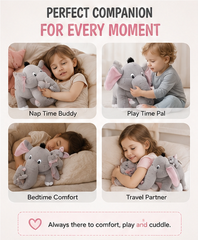 Mama Elephant Trio - Stuffed Animal