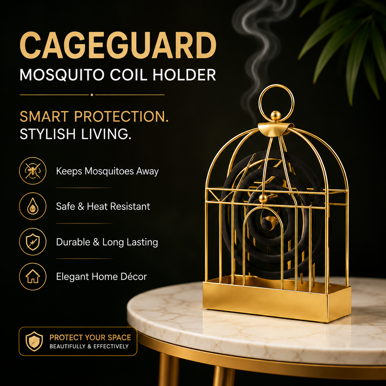 CageGuard Mosquito Coil Holder