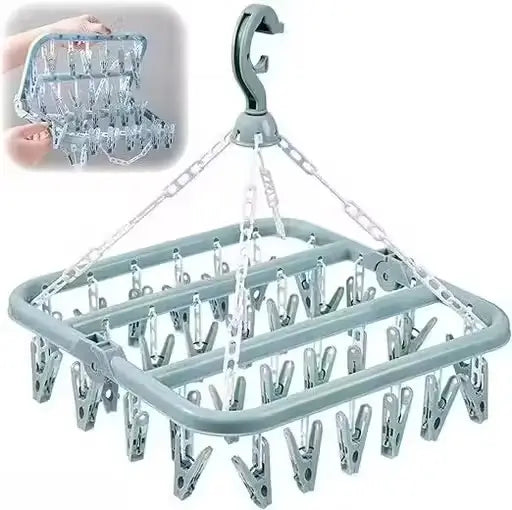 Square Laundry Hanger – 28 Clips