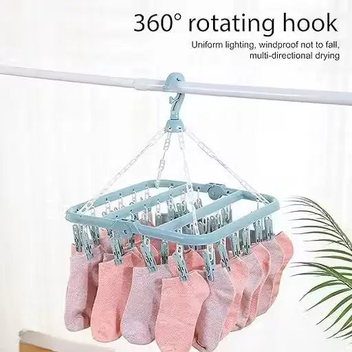 Square Laundry Hanger – 28 Clips